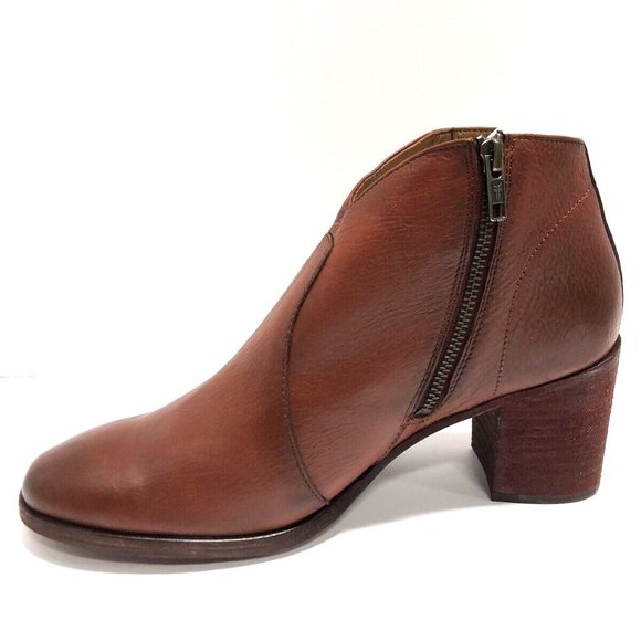 Frye Women’s Nora Zip Short, Red Ankle Boot, Size 9.5 M - Picture 2 of 6